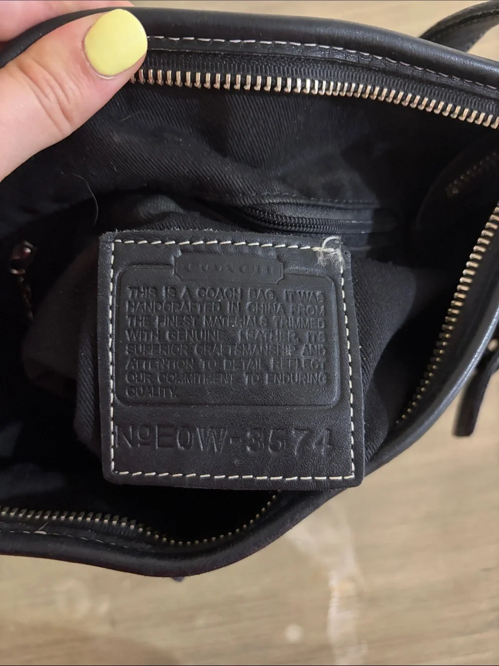 Coach 3574 Signature Shoulder Bag Black Canvas/Leather/Suede